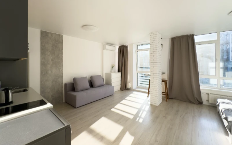 reforma integral en Sants - apartamento: salón y habitación reformas en Sants, reformas integrales en Sants